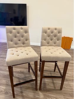Crate & Barrel Bar Stools, Like New, Set of 2