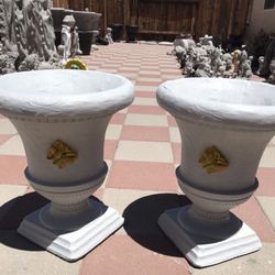 New Flower Pots Made Out Of Cement Perfect Gift 