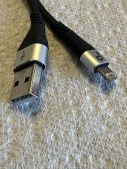 18 Inch, When Not Stretched, USB to lightning iPhone Charge Cord