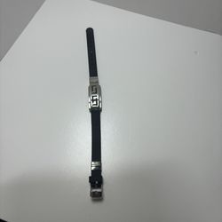 Geo Link Adjustable Bracelet black/stainless steel 