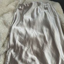 Champagne silk skirt  