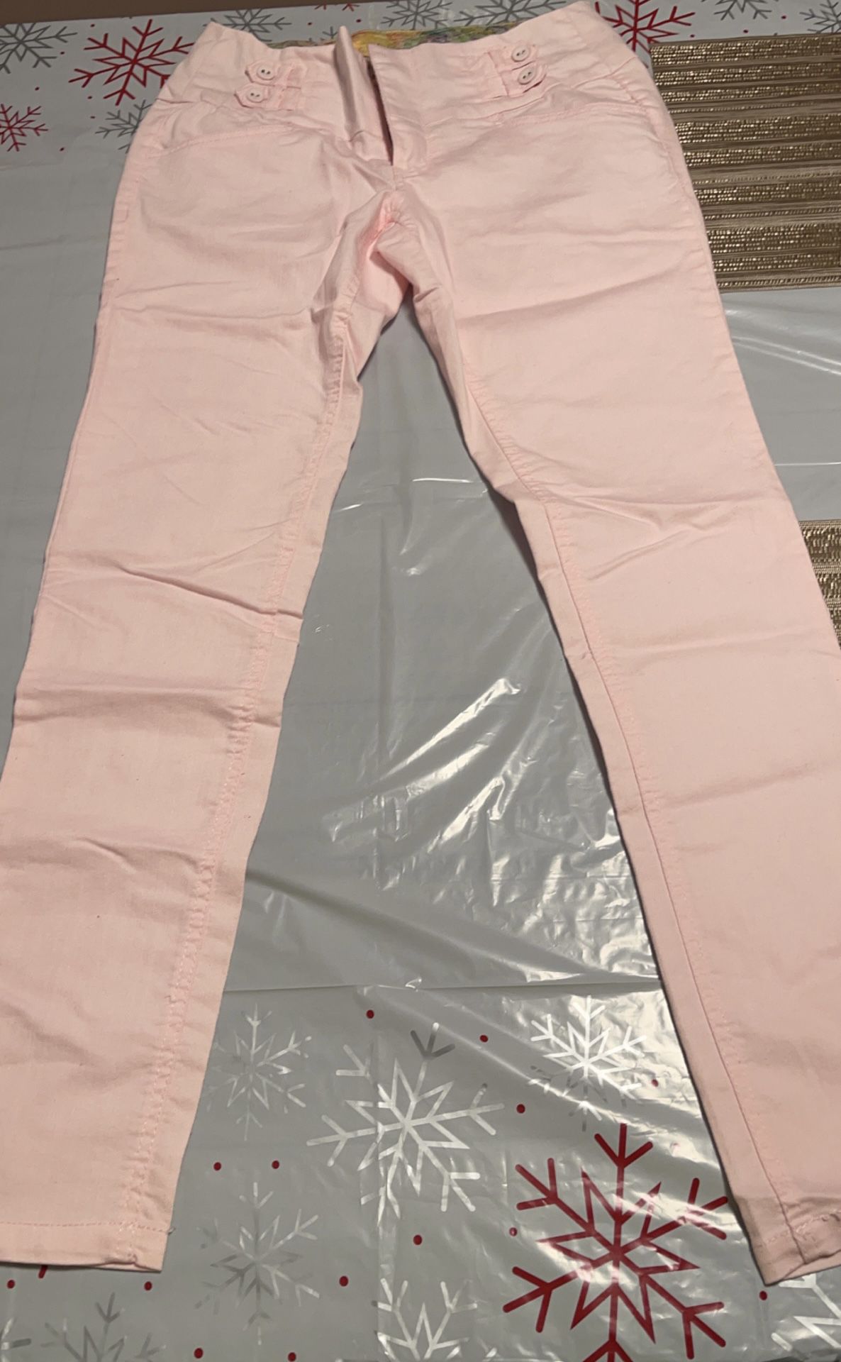 Pink Stretchy Jeans/Pants For Women