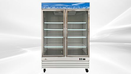 NSF Merchandiser Refrigerator 2 glass door cooler G1.2BM2F wing