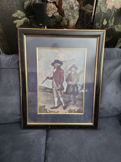 framed reproduction print of The Society of Goffers at Blackheath