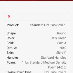 Standard Round Hot Tub Cover 