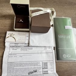 14k white Gold  engagement Ring