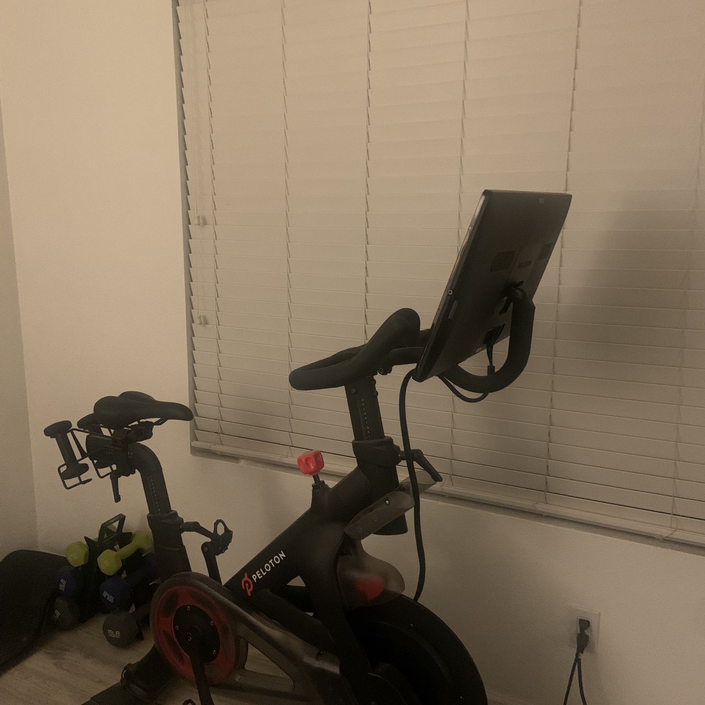 Peloton Bike With Shoes And 3 Pound Weights