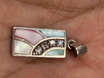 925 Sterling silver mother of pearl pendant