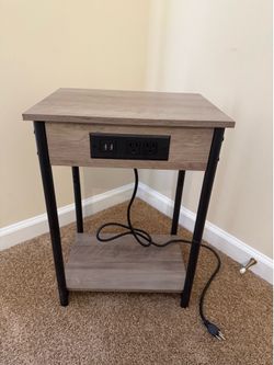 Nightstand with Charging Ports