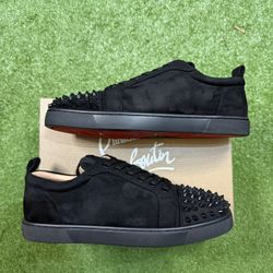 Christian Louboutin Louis Junior Spikes Veau Velours Sneaker