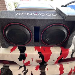 Kenwood 12” Excelon Subwoofers in Kenwood Downforce Box with Kenwood Excelon Amp