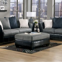 Cobblestone Living Room Set by Ashley Furniture (sofa, loveseat and ottoman)