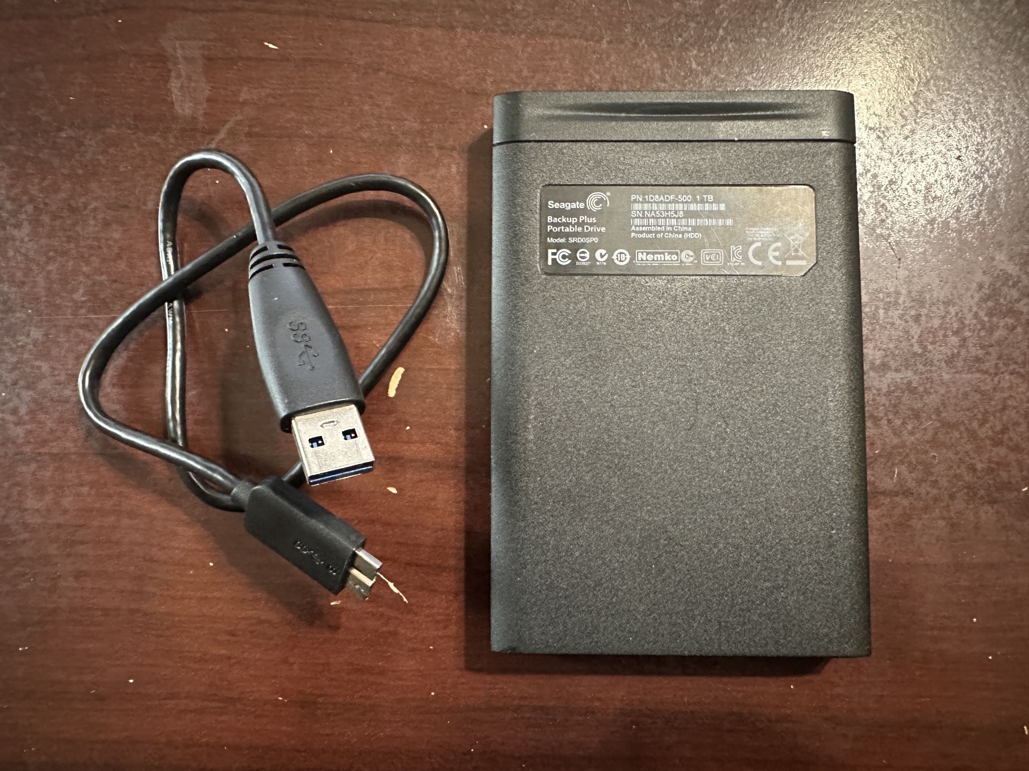 Seagate External Hard Drive 1TB