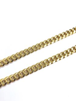 Hollow miami cuban chain 14K FINE JEWELRY REAL YELLOW GOLD.