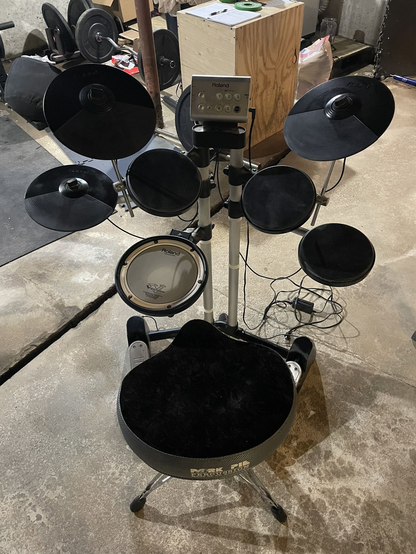 Roland Electronic Drum Kit + Pork Pie Throne