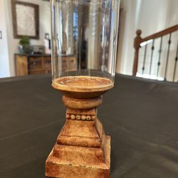 Glass And Resin Candle Holder