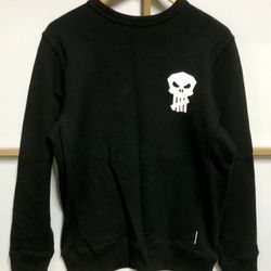 Vintage Undefeated Ruthless Skull Y2K Black Crewneck Sz Men Small 