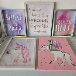 Girls room wall decor