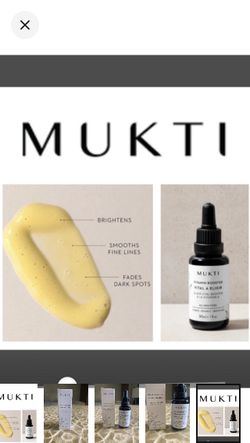 NEW!  Mukti Vitamin A Elixir Certified Organic Retinal Serum (1 fl oz)