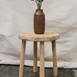 Handmade Primitive Farmhouse Round Stool 
