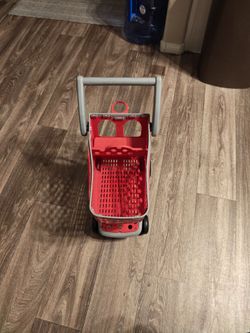 Kids Toy Shopping Cart Red and Gray