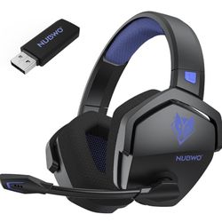 NUBWO G06 Dual Wireless Gaming Headset with Microphone for PS5 PS4 PC 23ms Low Latency Audio  100 Hour of Playtime  50mm Drivers BlackBlue