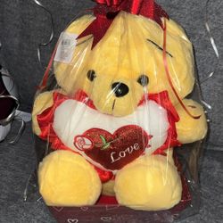 Light Up Pooh Bear Valentines Gift Set