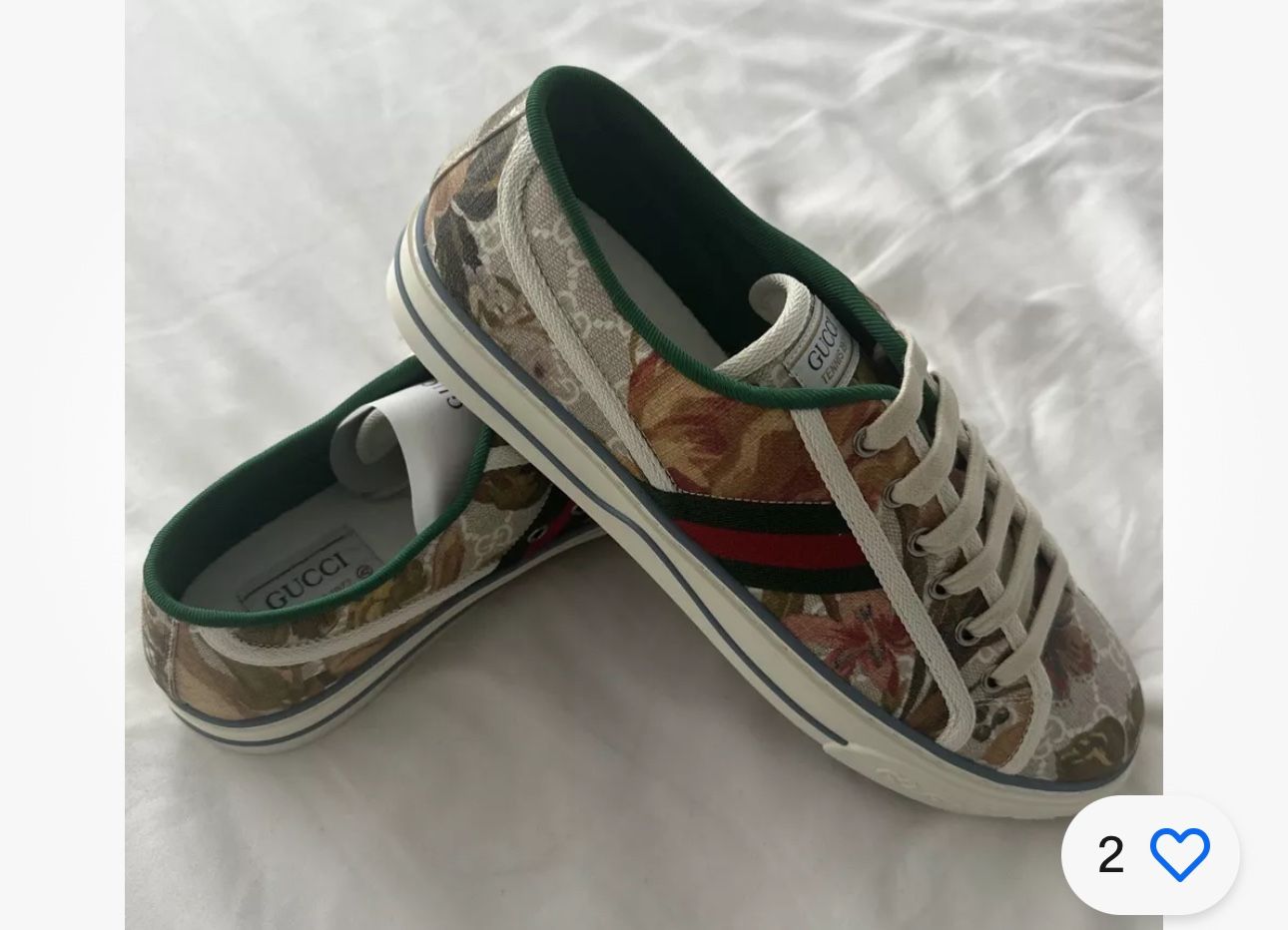 GUCCI WOMENS TENNIS 1977 LOW GG SUPREME FLORA