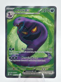 Arbok ex Pokémon Card 185/165 MEW