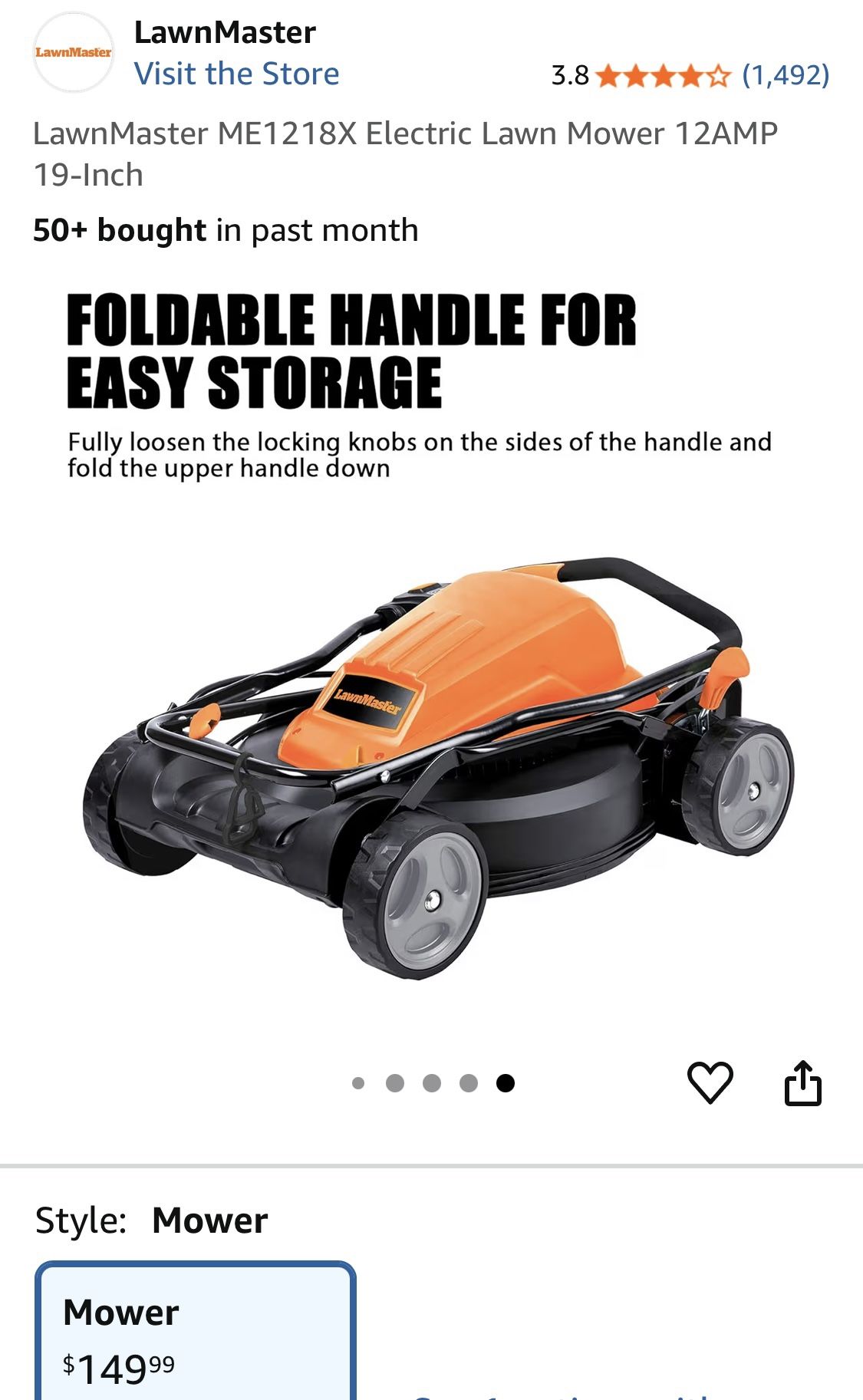 LawnMaster Electric Lawn Mower