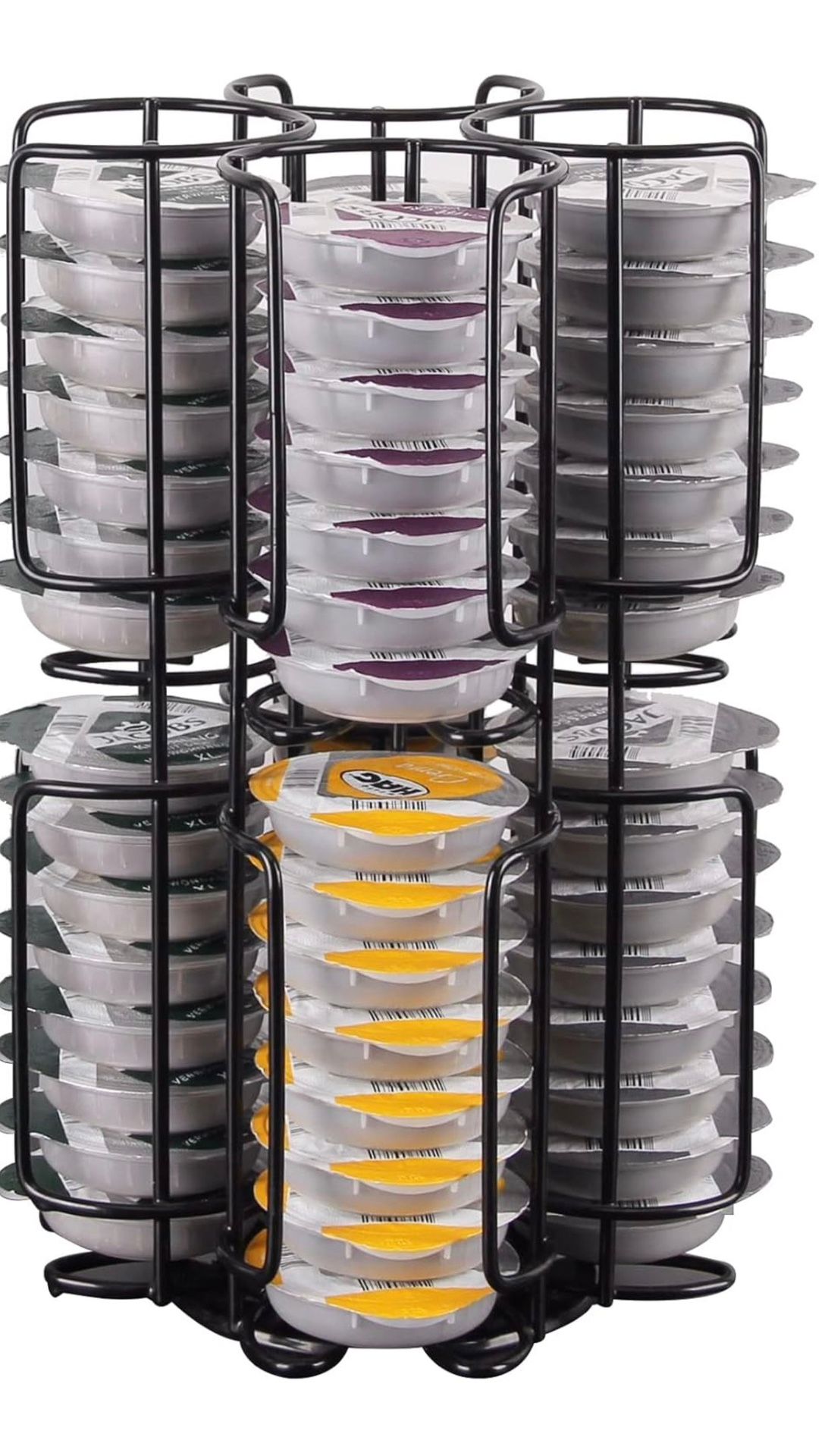 Cocktail Pod Holder for Bartesian, Storage Carousel for Bartesian Cocktail Capsules,ChromeMetal Coffee Pod Holder, 360-Degree Rotation, Holds up to 4