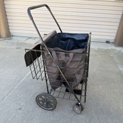 Folding Shopping Cart With Dual Baskets