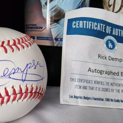 (3) LA Dodgers Rick Dempsey Autographed Baseballs