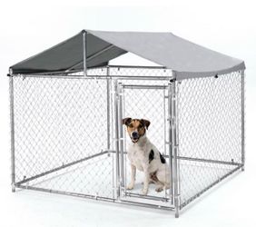 79x79 inch Outdoor Dog Kennel Outside,Heavy Duty Dog Enclosure with Waterproof Cover Roof and Steel