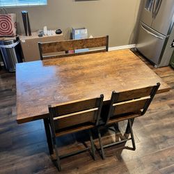 Kitchen Table With Chairs And Bench.