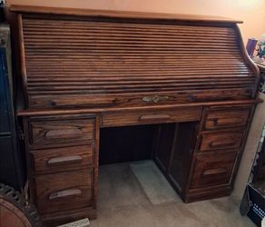 Vintage roll top top desk