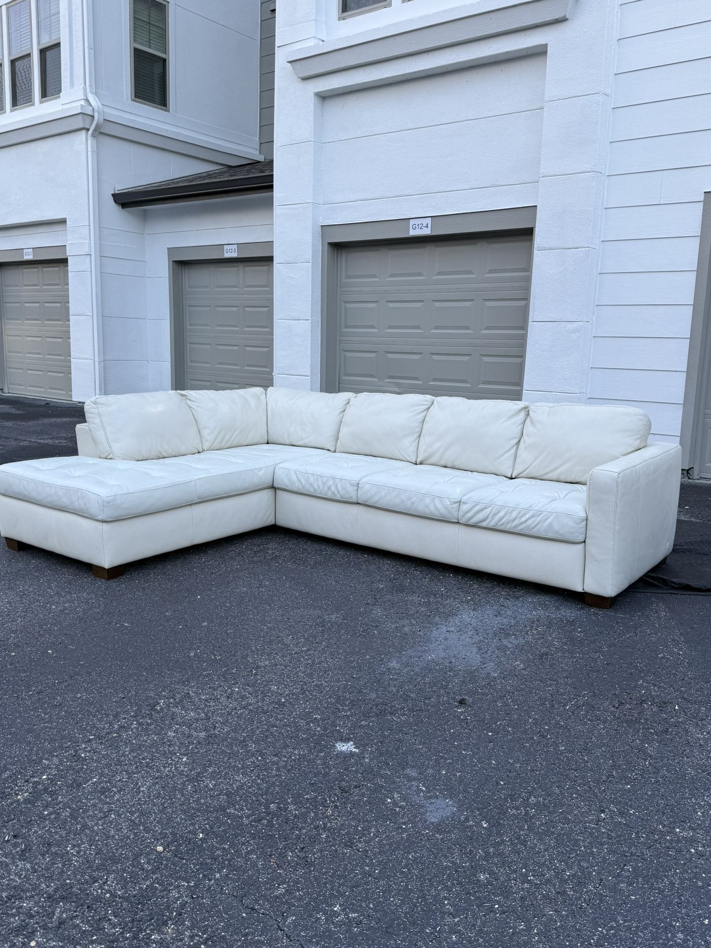 Sectional Real Leather Sofa/Couch. Free Delivery
