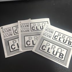 Pro Club stickers 3pc