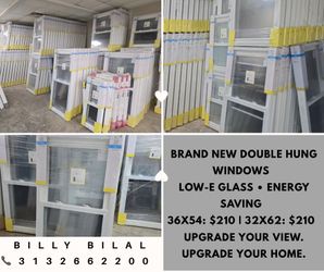 BRAND NEW DOUBLE HUNG WINDOWS   Low-E Glass • Energy Saving