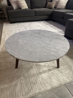 Article Mara 31.5 Marble Coffee Table Walnut