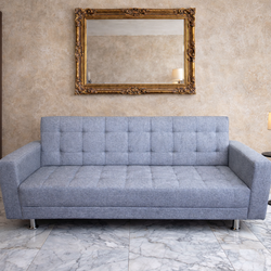 ⭐ Gold Sparrow Frankfort Convertible Loveseat – Modern Gray Fabric