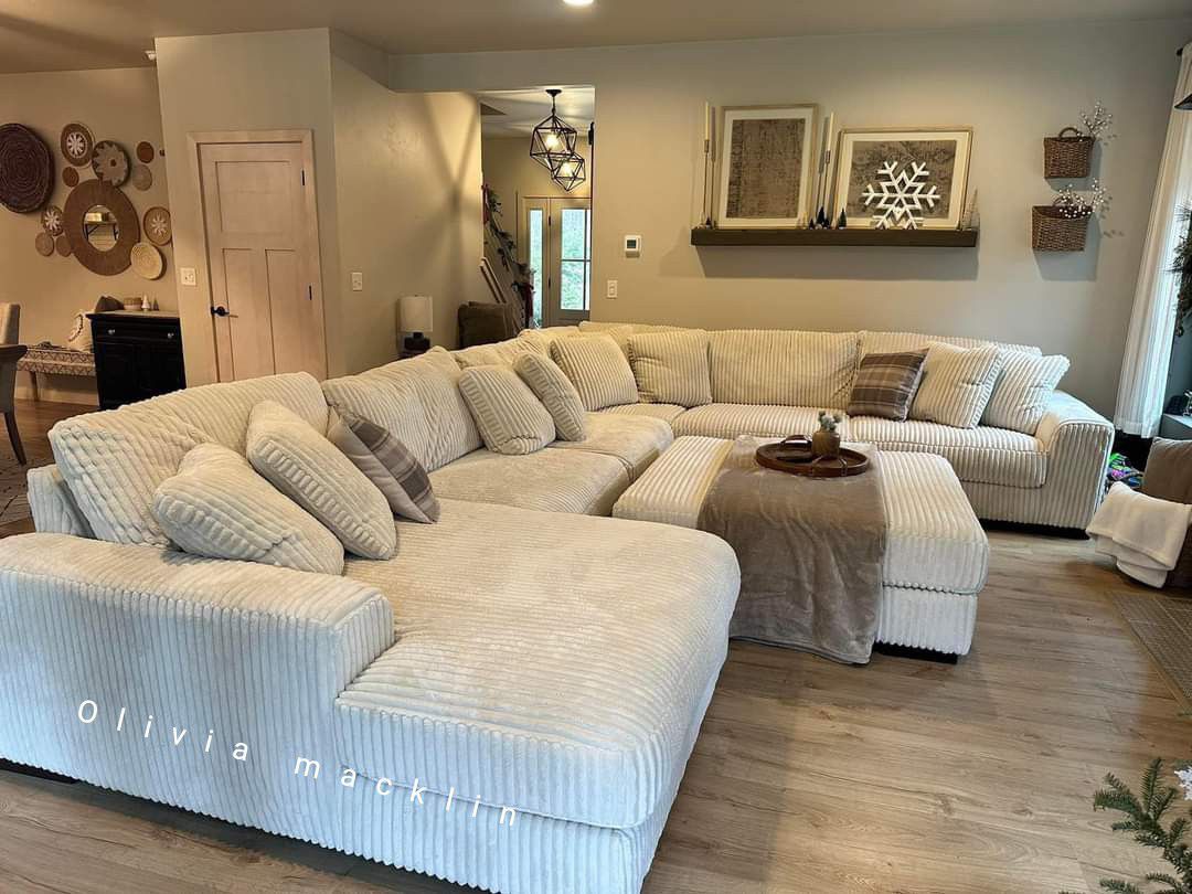 🌟🌟Lindyn 5piece Couch& Sectional 🔵 With Chaise Sofa