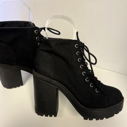Black Platform Booties - Size 6 
