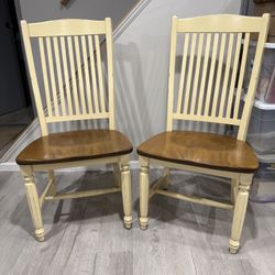 Pair Of farmhouse Dining Chairs