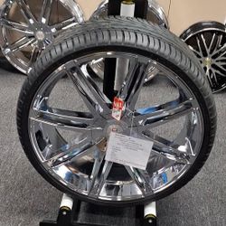 24" CAVALLO RIMS AND TIRES BUNDLE