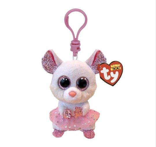 Ty Beanie boos Nina ballerina mouse clip