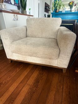 Ashley Furniture Cream Bouclé Accent Chair — $300 OBO