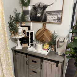 Gray Console/Coffee Bar