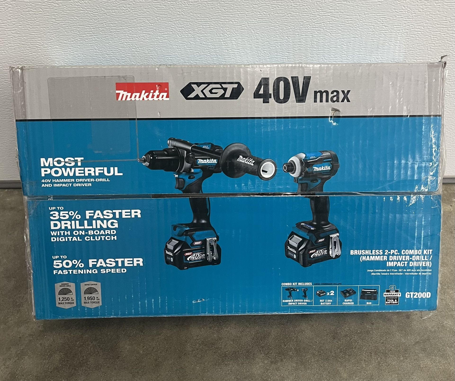 Makita 40V Max XGT Brushless Cordless 2-Pc. Combo Kit (Hammer Driver-Drill/Impact Driver) 2.5Ah $469 Plus tax at Home Depot $515 after tax