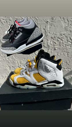 Size 5.5 - Jordan 3 Retro OG Mid Black Cement + Jordan 6 Orchid Size 5.5y Bulk Deal 
